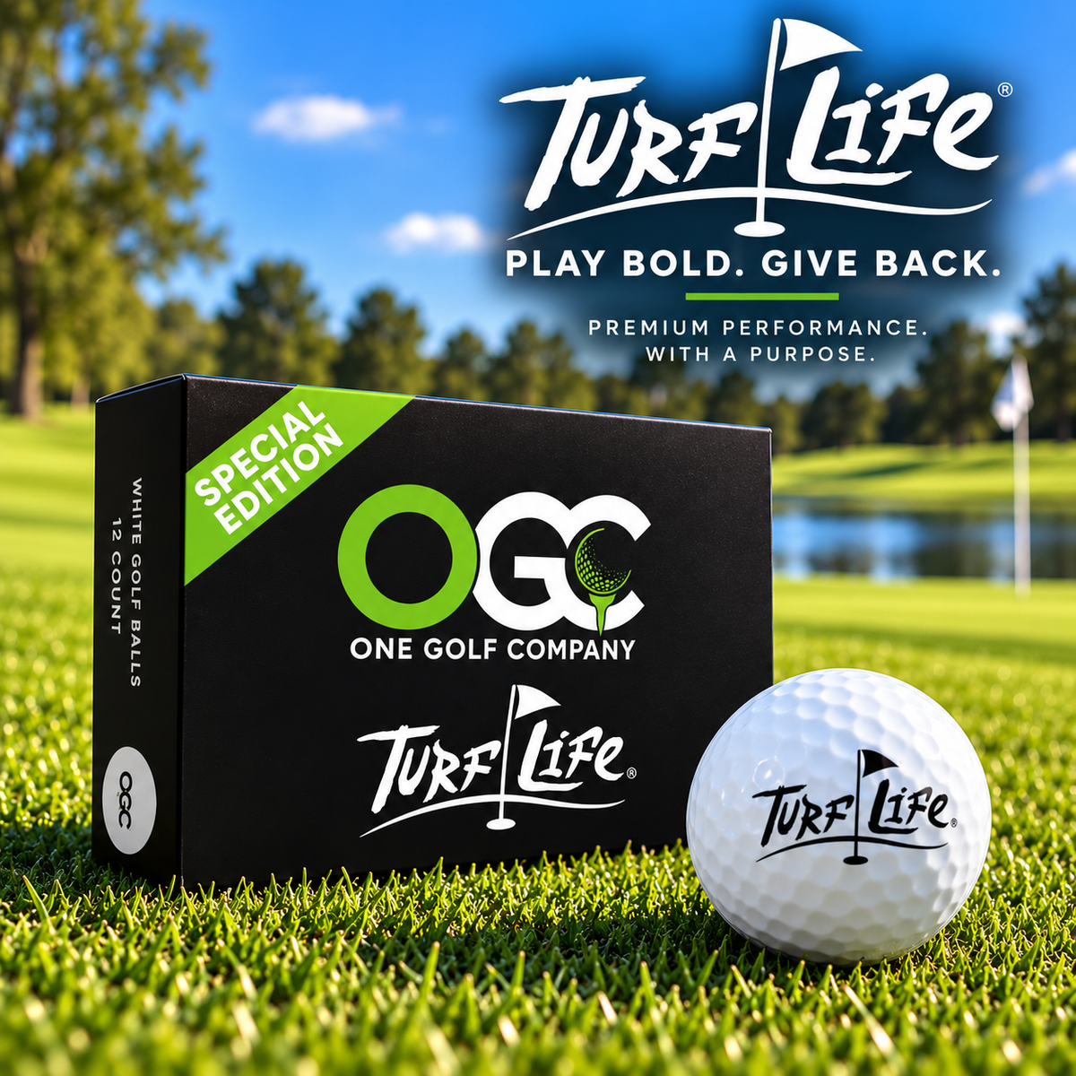 Special Edition Turf Life 2-Piece Golf Ball onegolfcompany