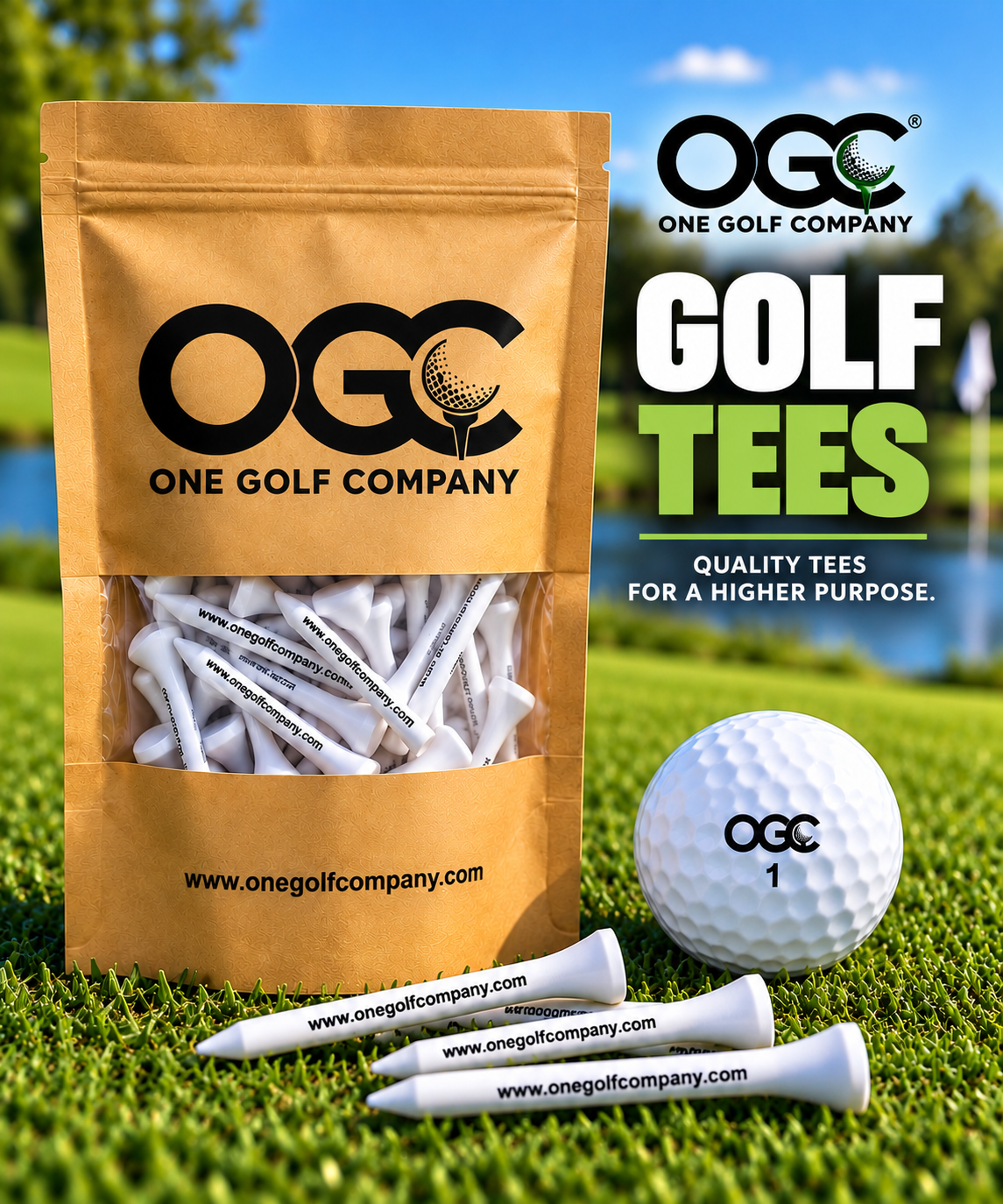 75-Pack Bamboo Golf Tees onegolfcompany